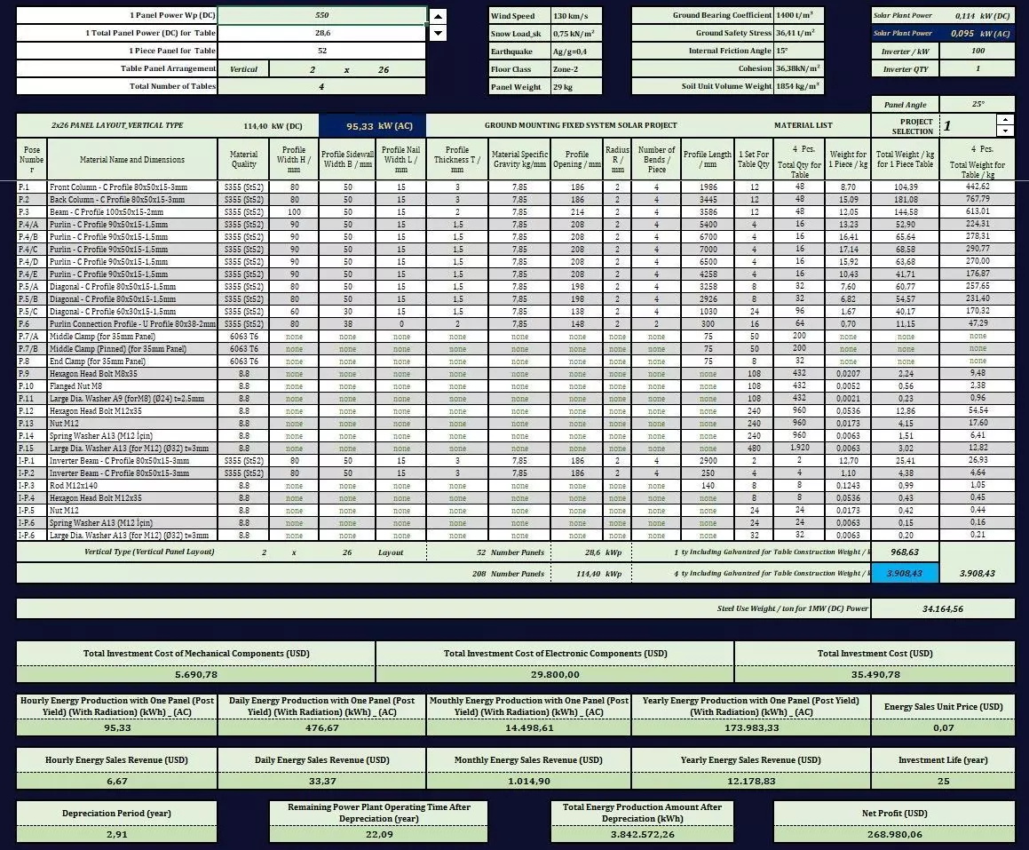 SOLAR PLANT Material List 3D model_7