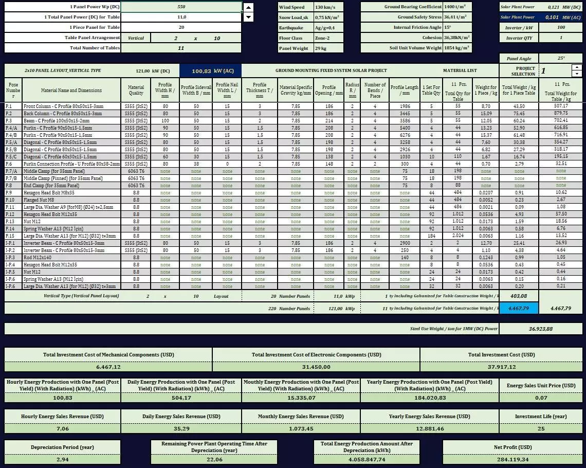 SOLAR PLANT Material List 3D model_14