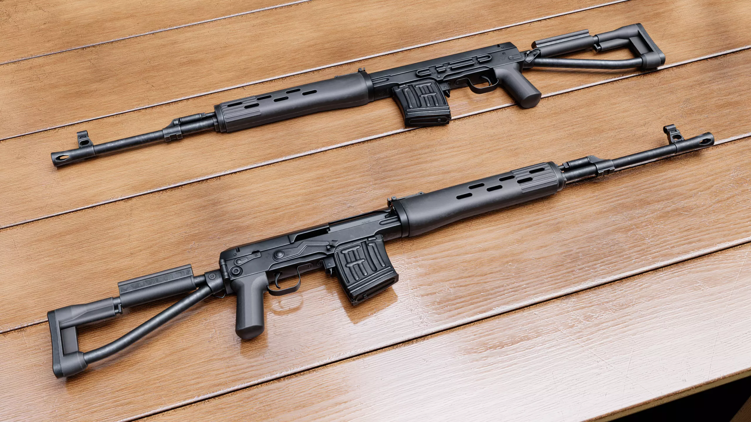 SVDS rifle Low-poly 3D model