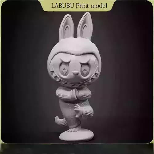 Labubu YOGA 3D Printable Figure Model STL OBJ model