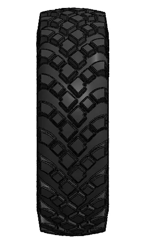Truck Tire Low-poly 3D model_2