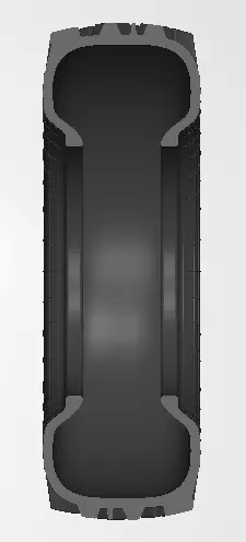 Truck Tire Low-poly 3D model_4