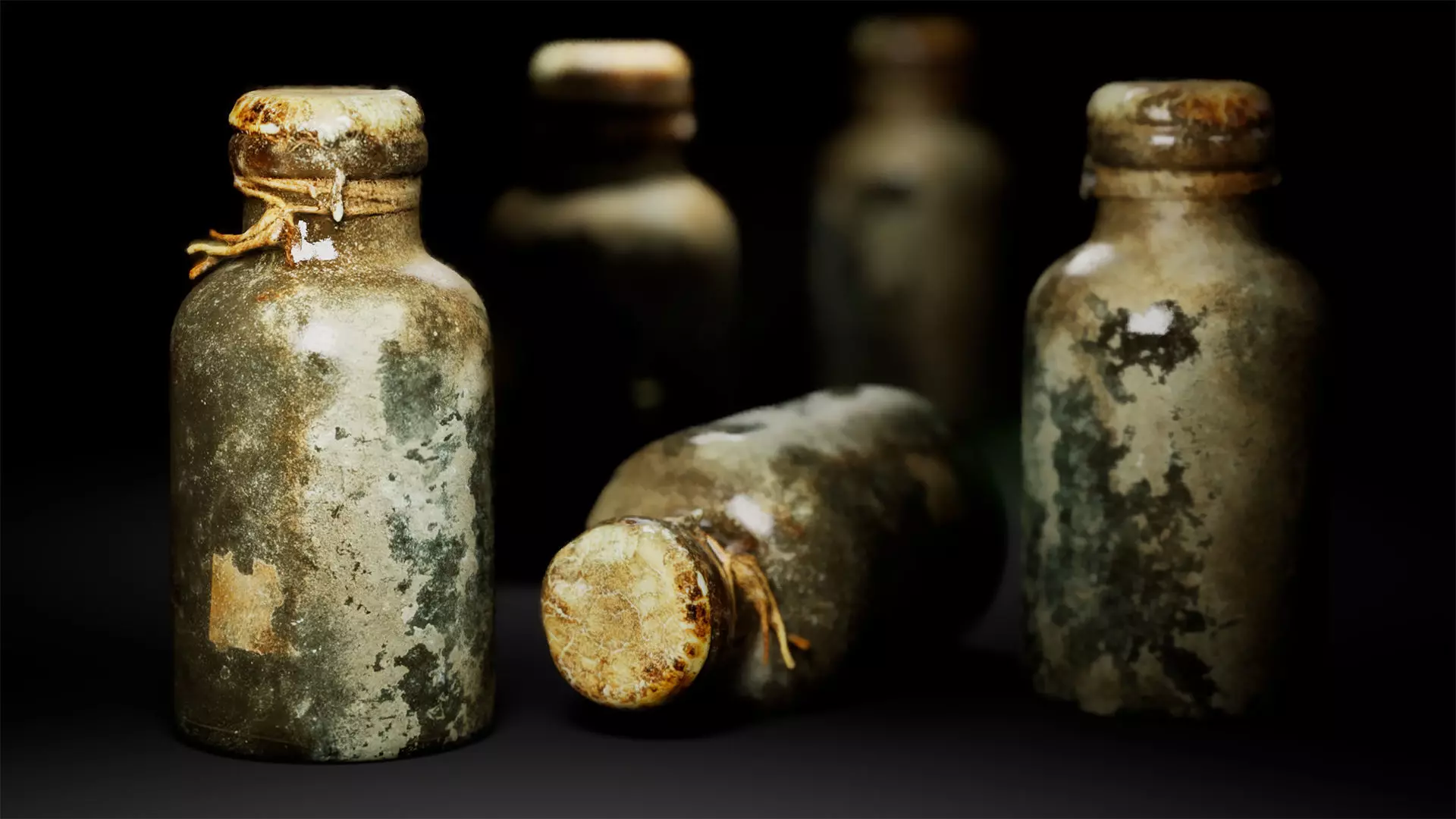 Old Medical Bottles Collection Low-poly 3D model_20