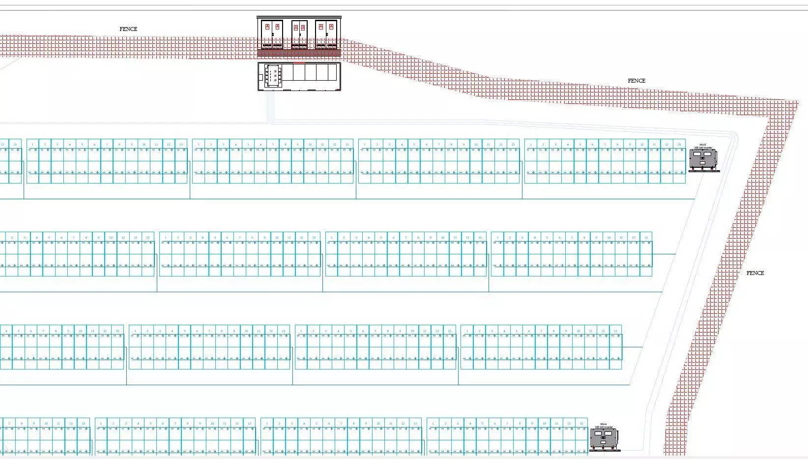 1MW AC- SOLAR PLANT Autocad Static Project 3D model_8