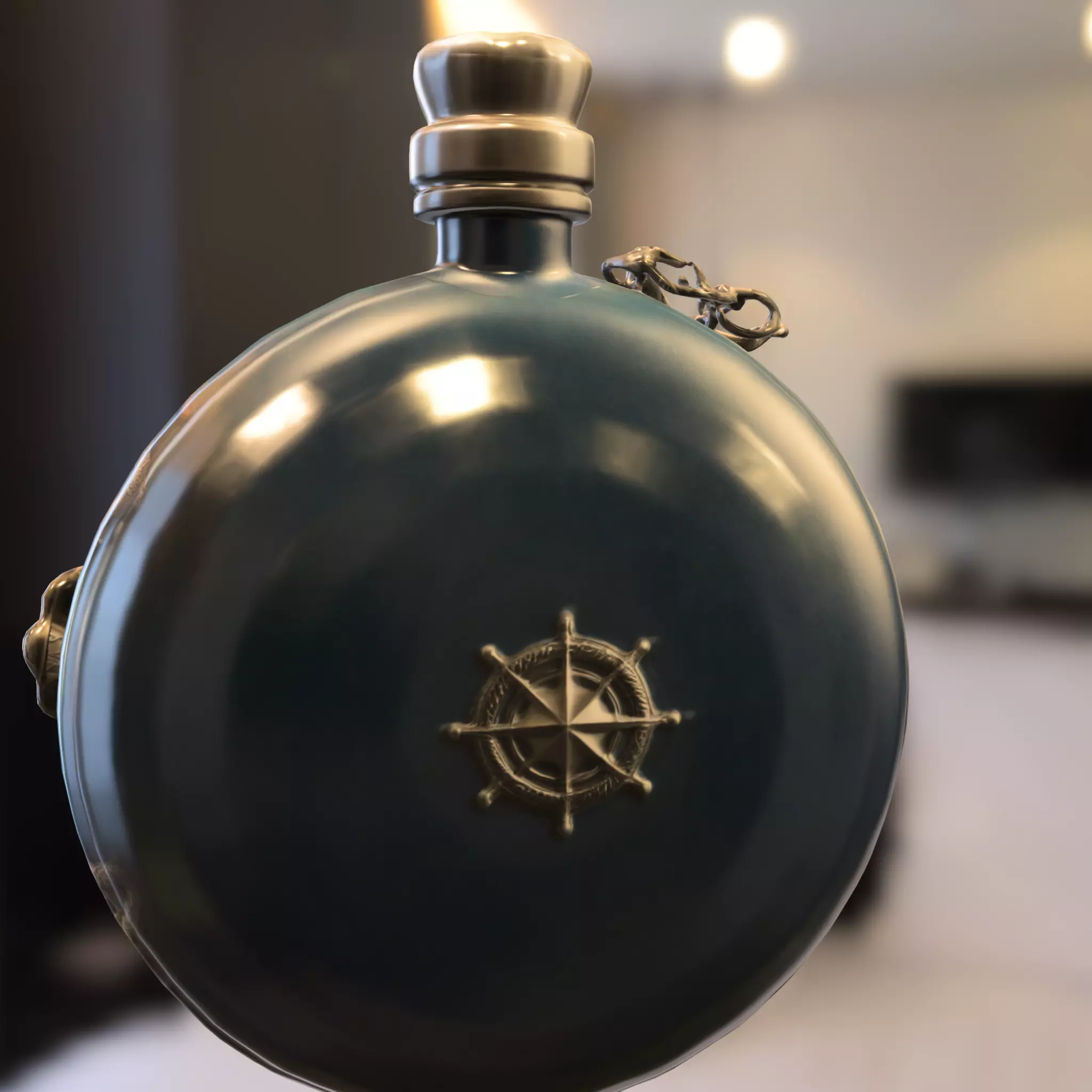 Oceanic Relic Bottle Low-poly 3D model_1