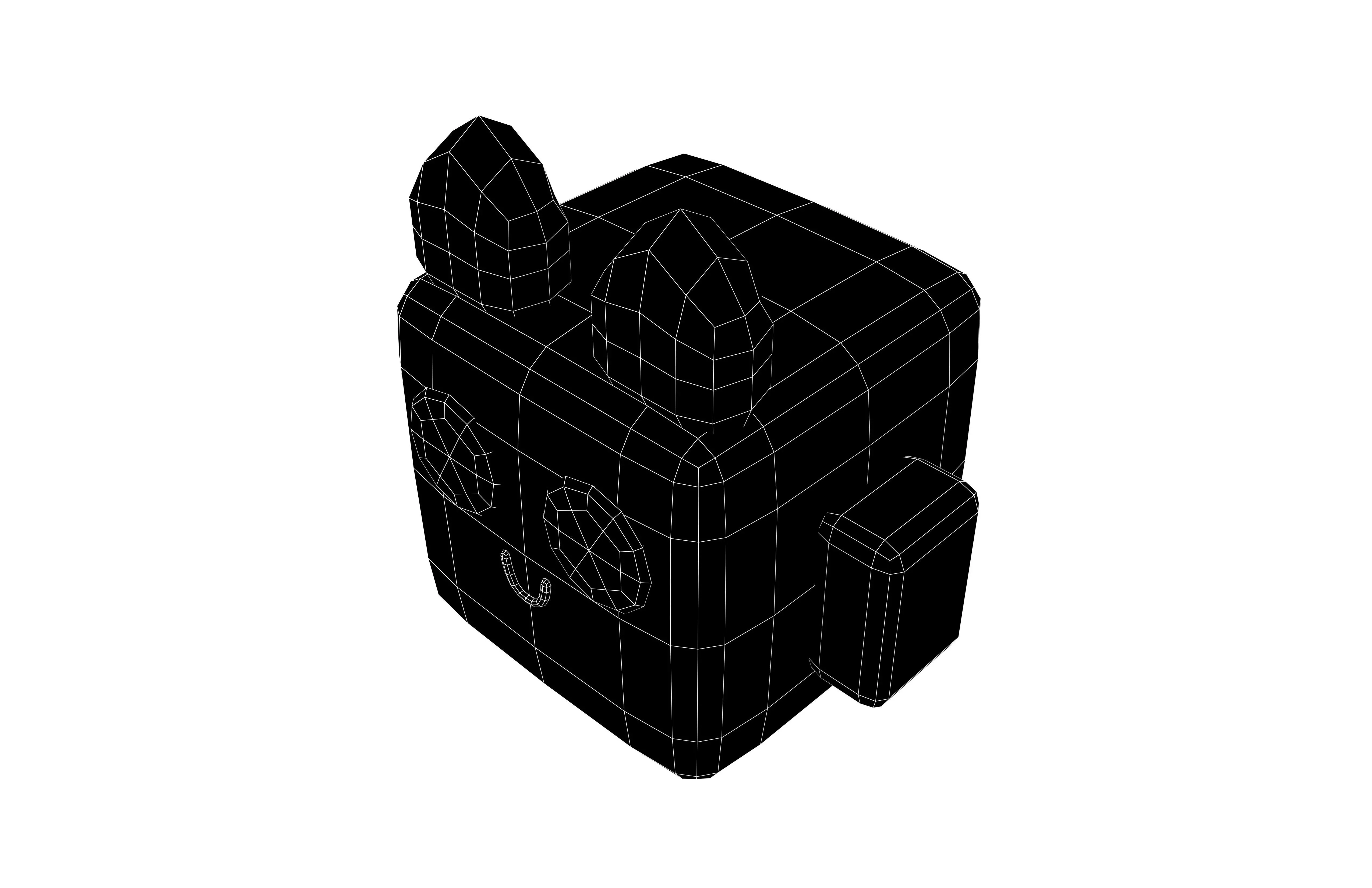 Basic Type Game Asset Pet Character v1 001 Low-poly 3D model_6