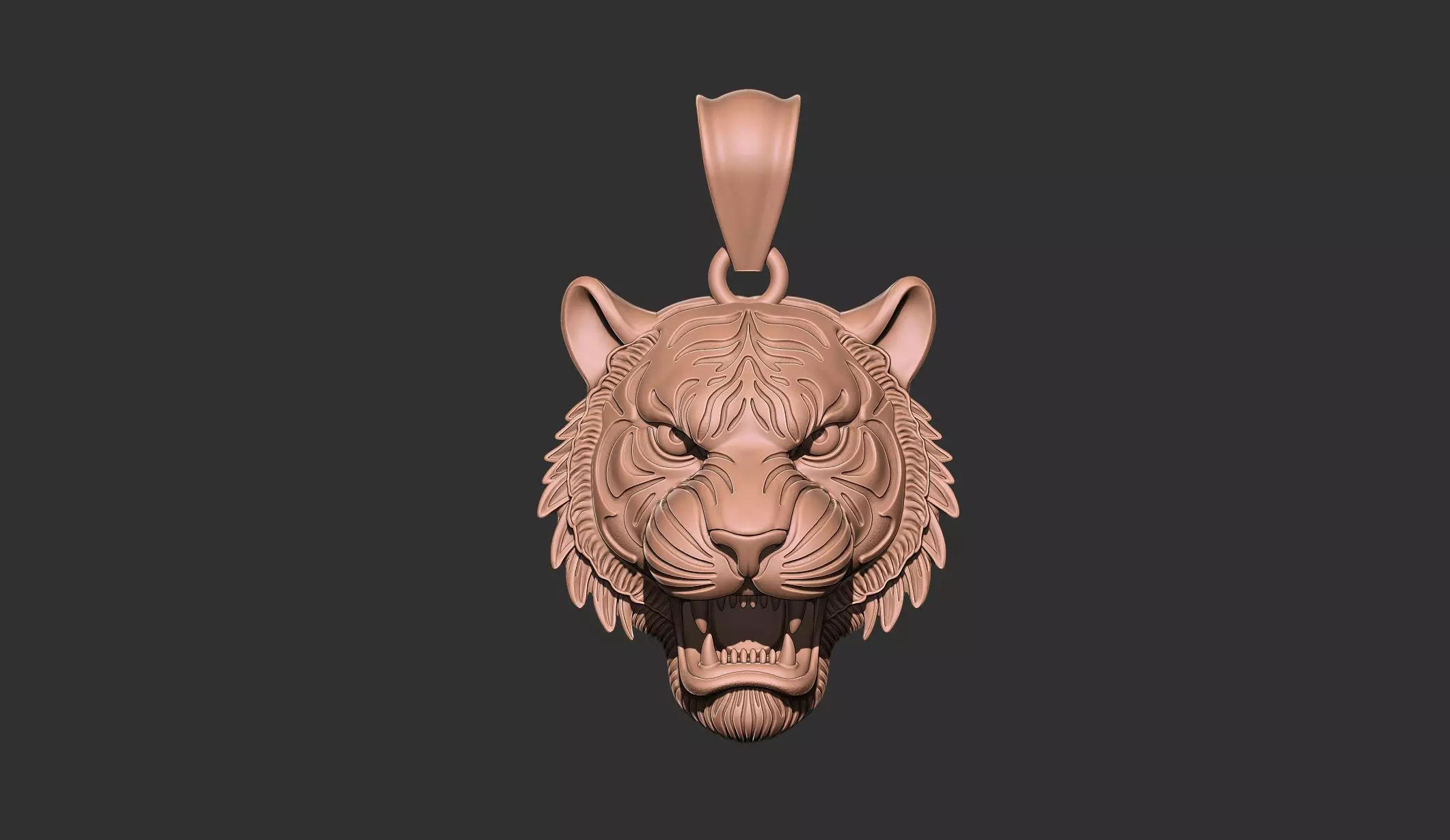 Tiger Pendant 3D print model_1
