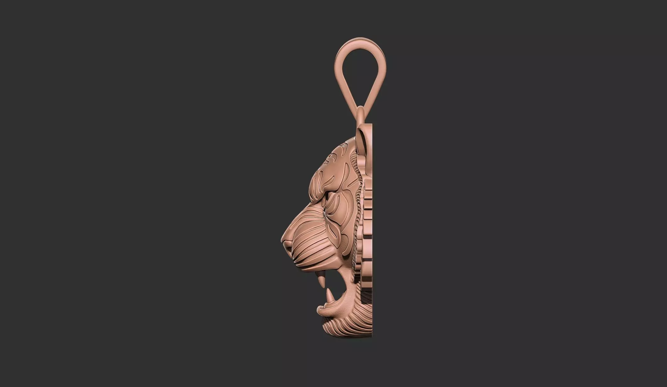 Tiger Pendant 3D print model_4