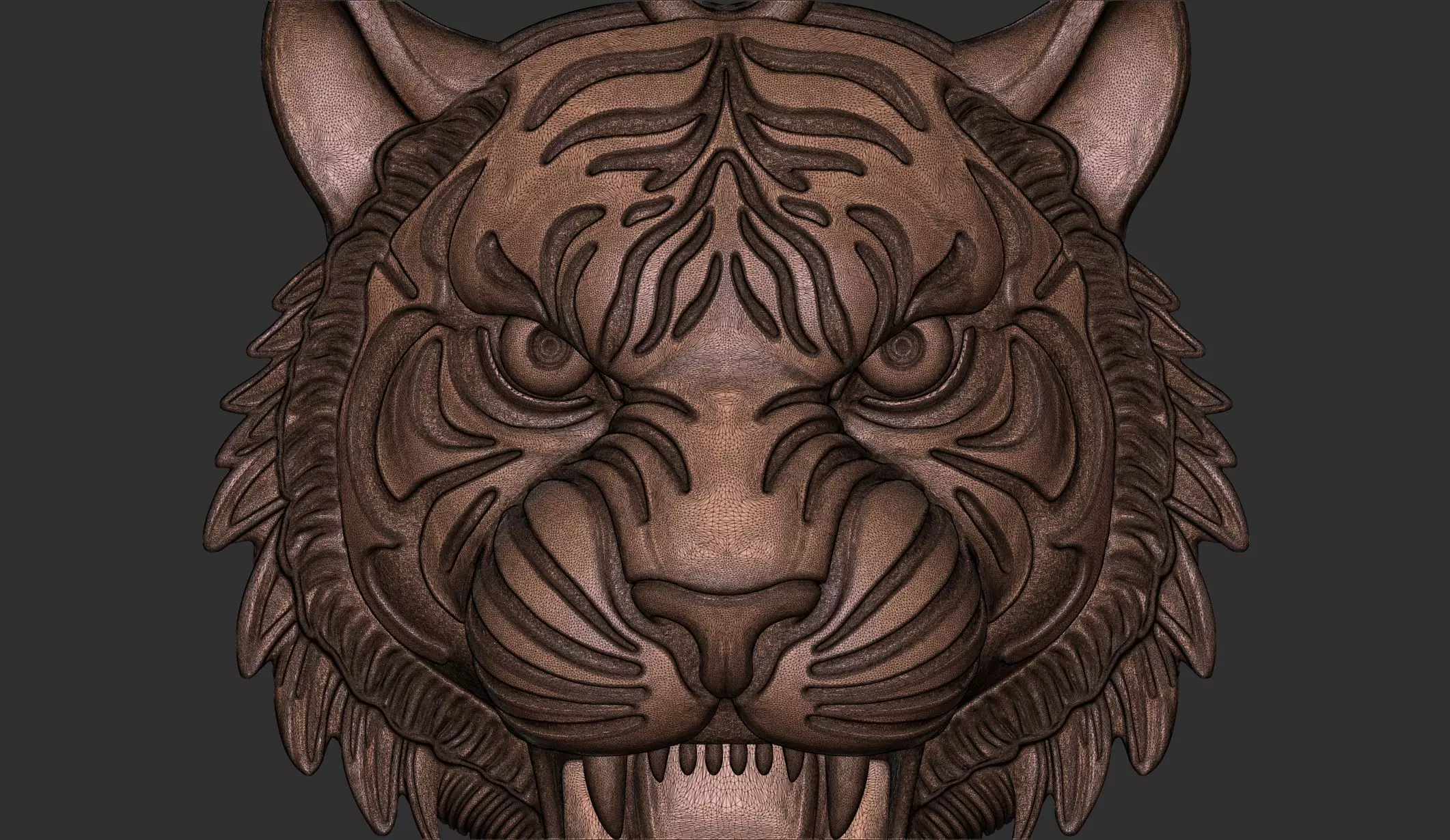 Tiger Pendant 3D print model_6