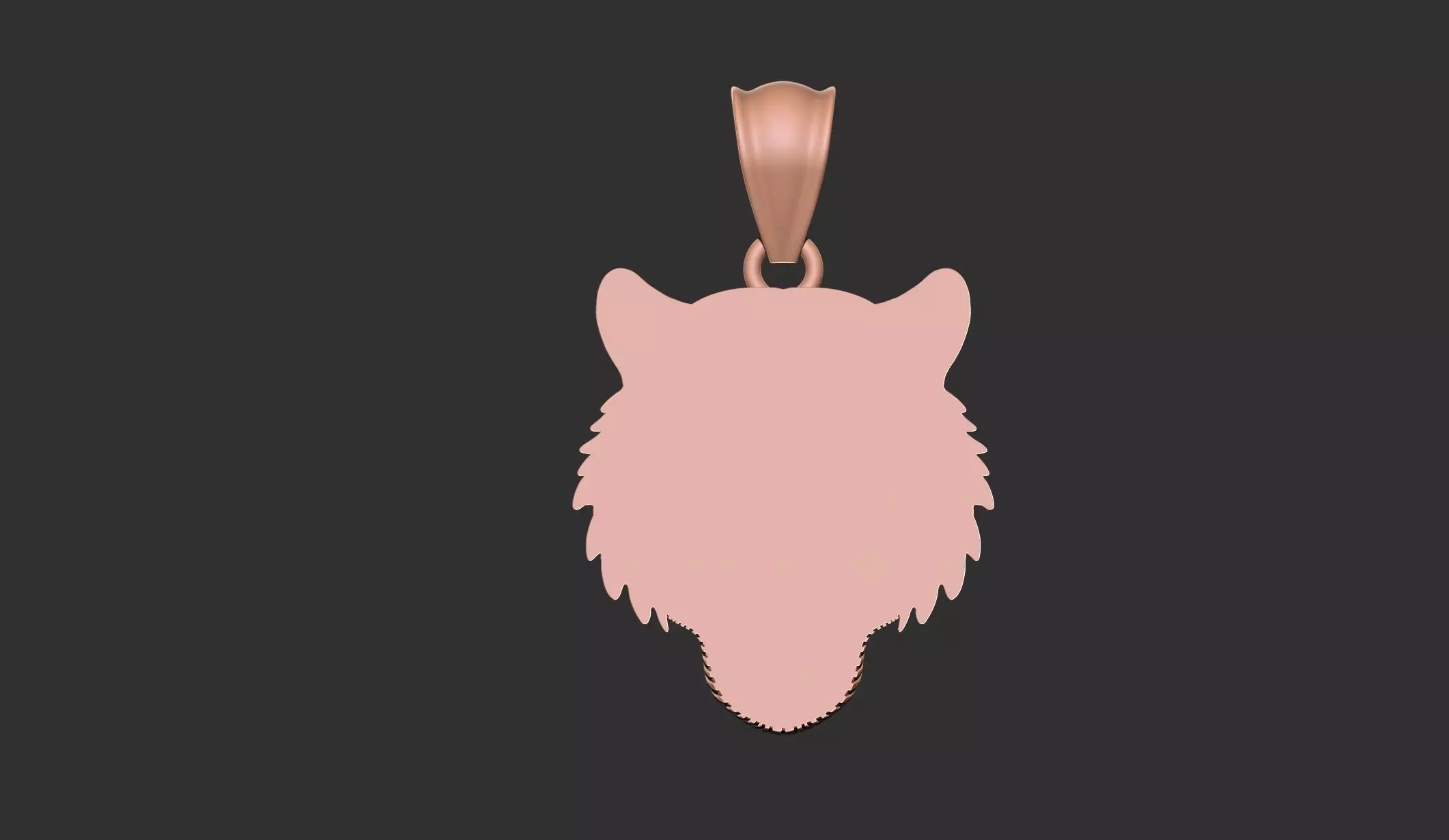 Tiger Pendant 3D print model_5