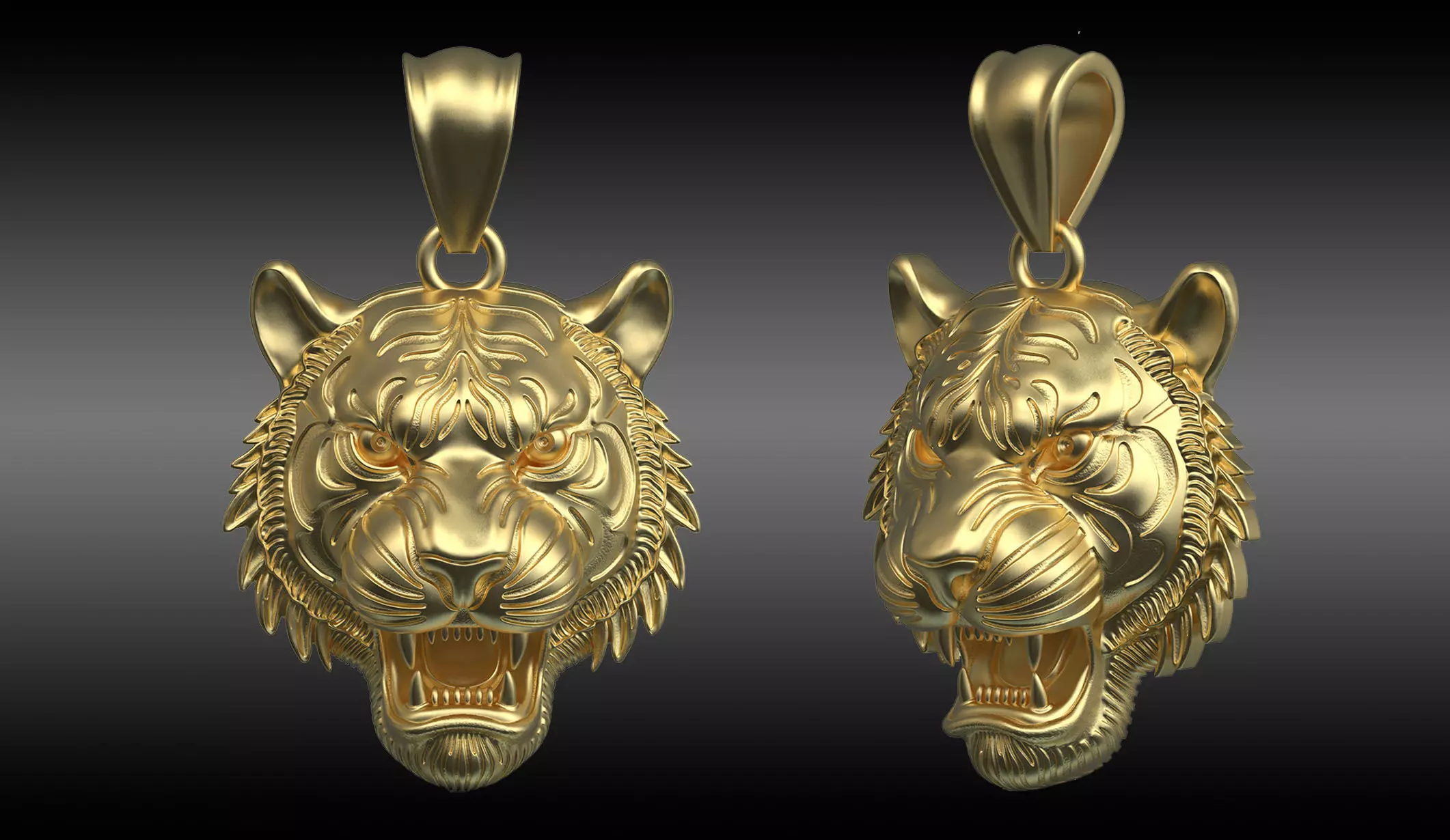 Tiger Pendant 3D print model_0