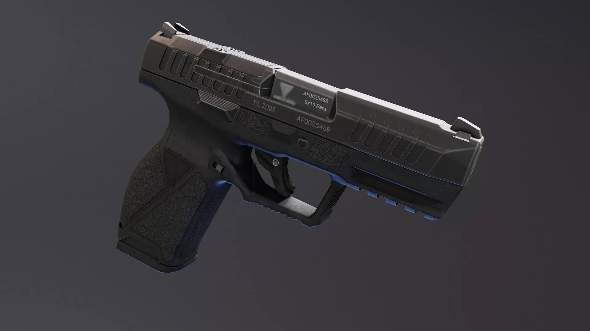 FB MPS Pistol Low-poly 3D model_3