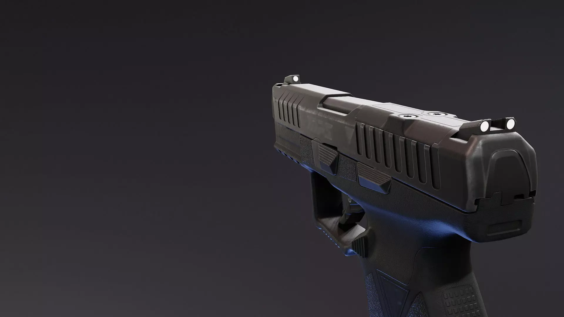 FB MPS Pistol Low-poly 3D model_6