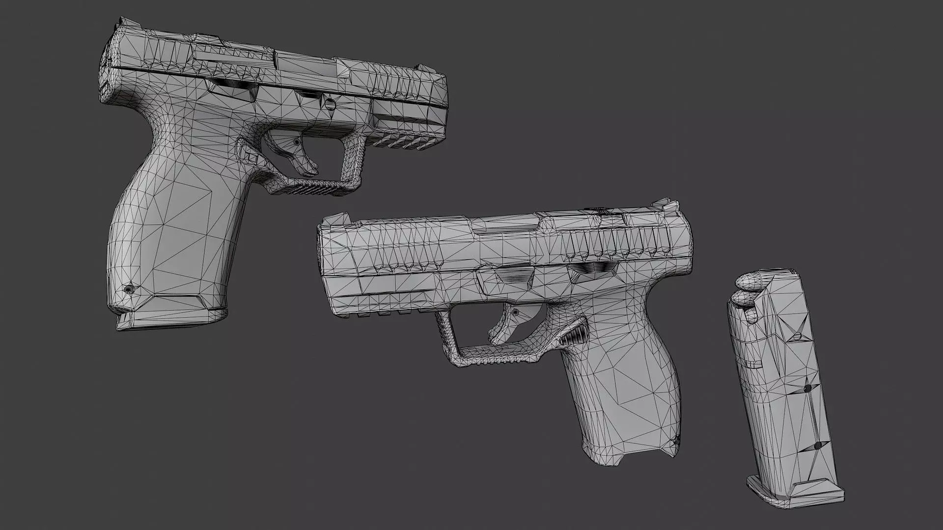 FB MPS Pistol Low-poly 3D model_8