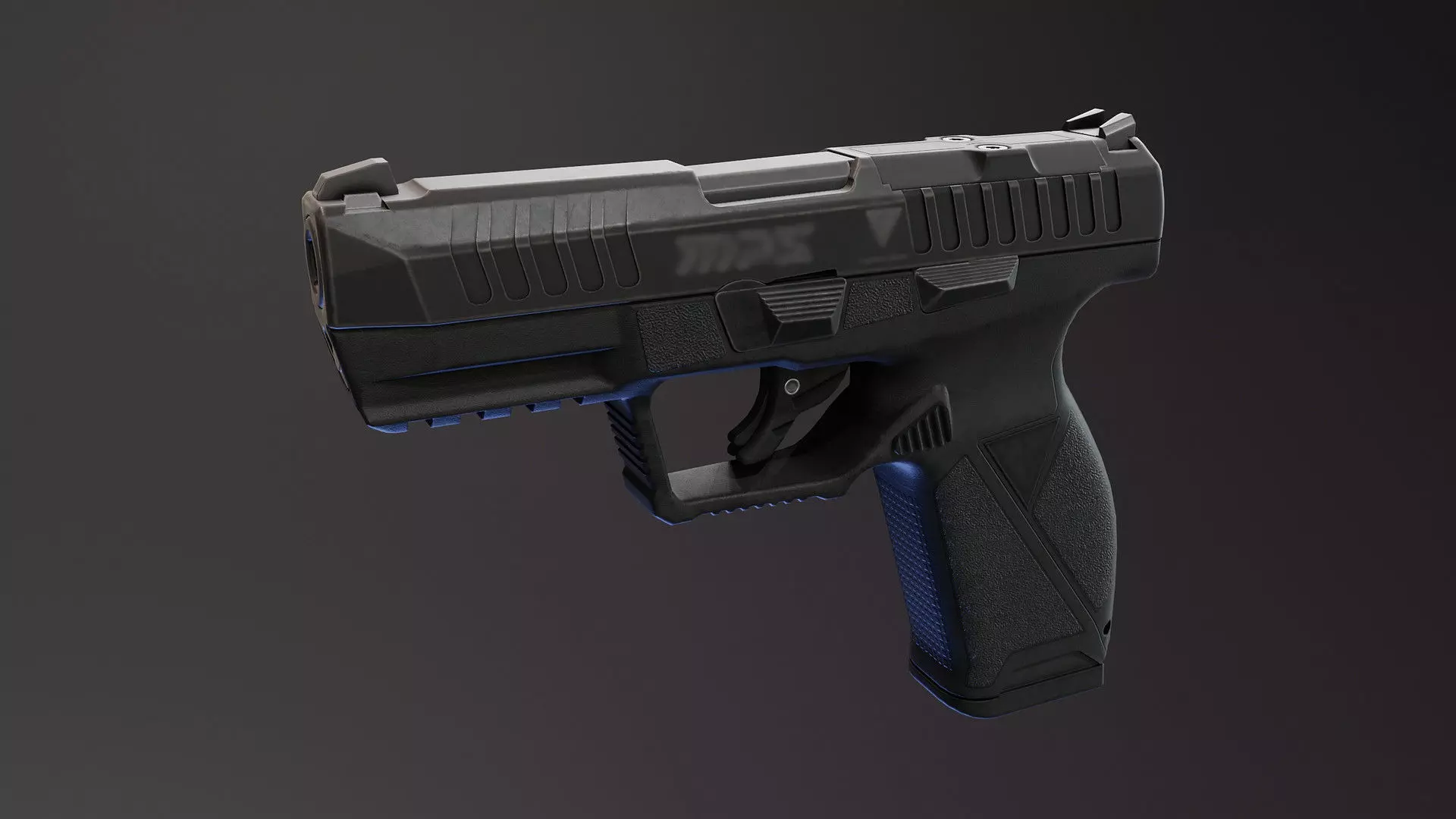 FB MPS Pistol Low-poly 3D model_0