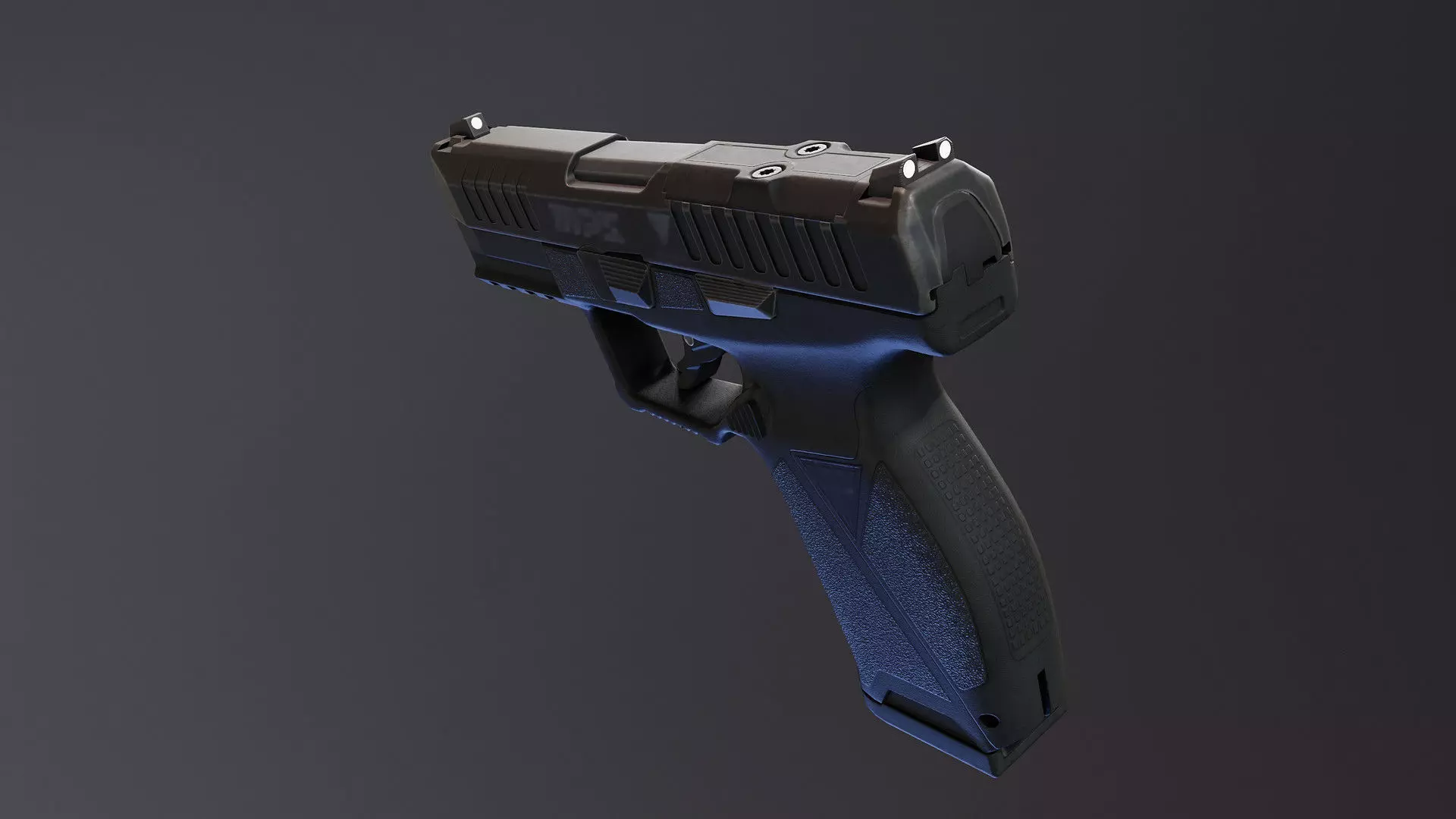 FB MPS Pistol Low-poly 3D model_2