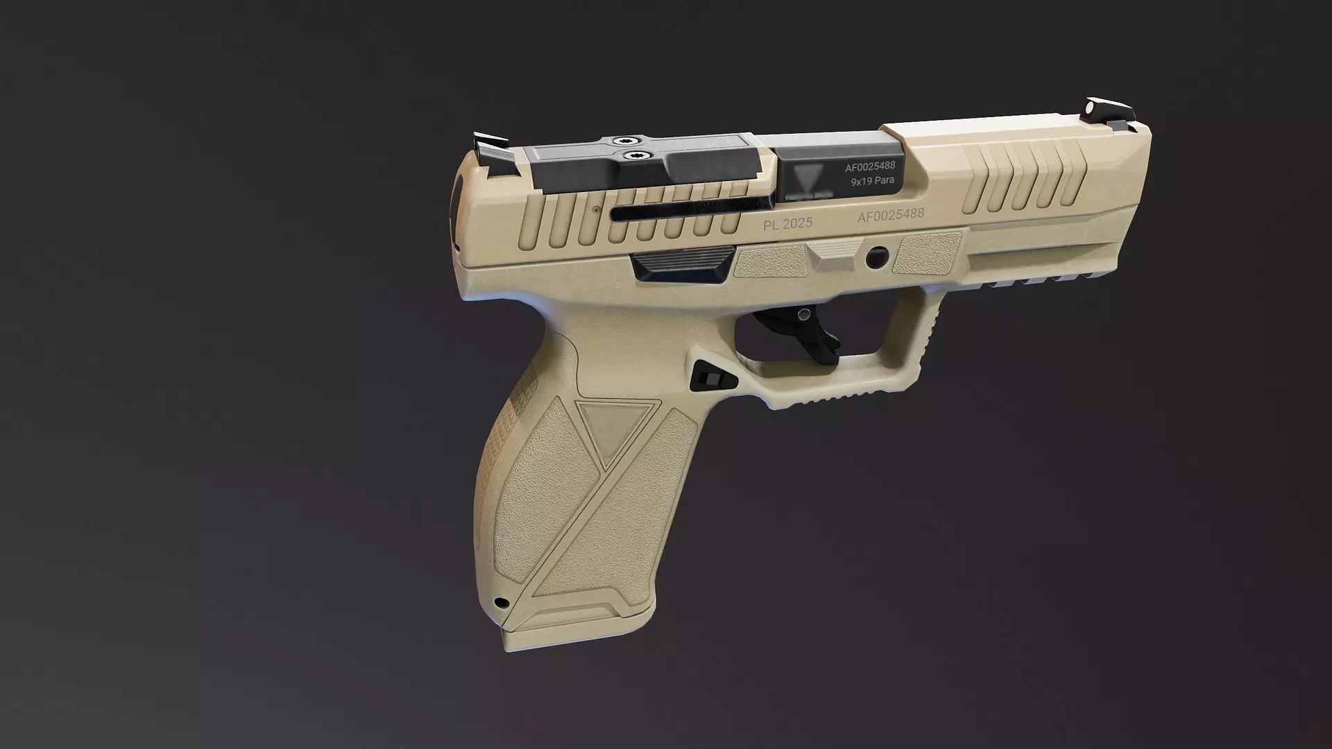 FB MPS Pistol Low-poly 3D model_4