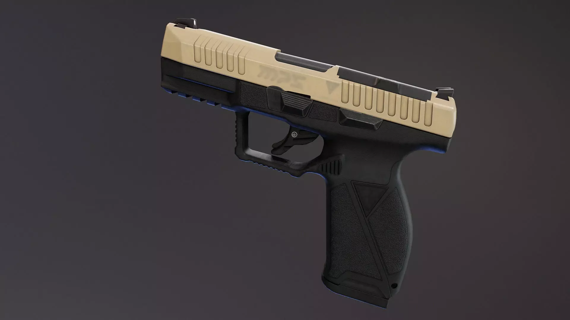 FB MPS Pistol Low-poly 3D model_1