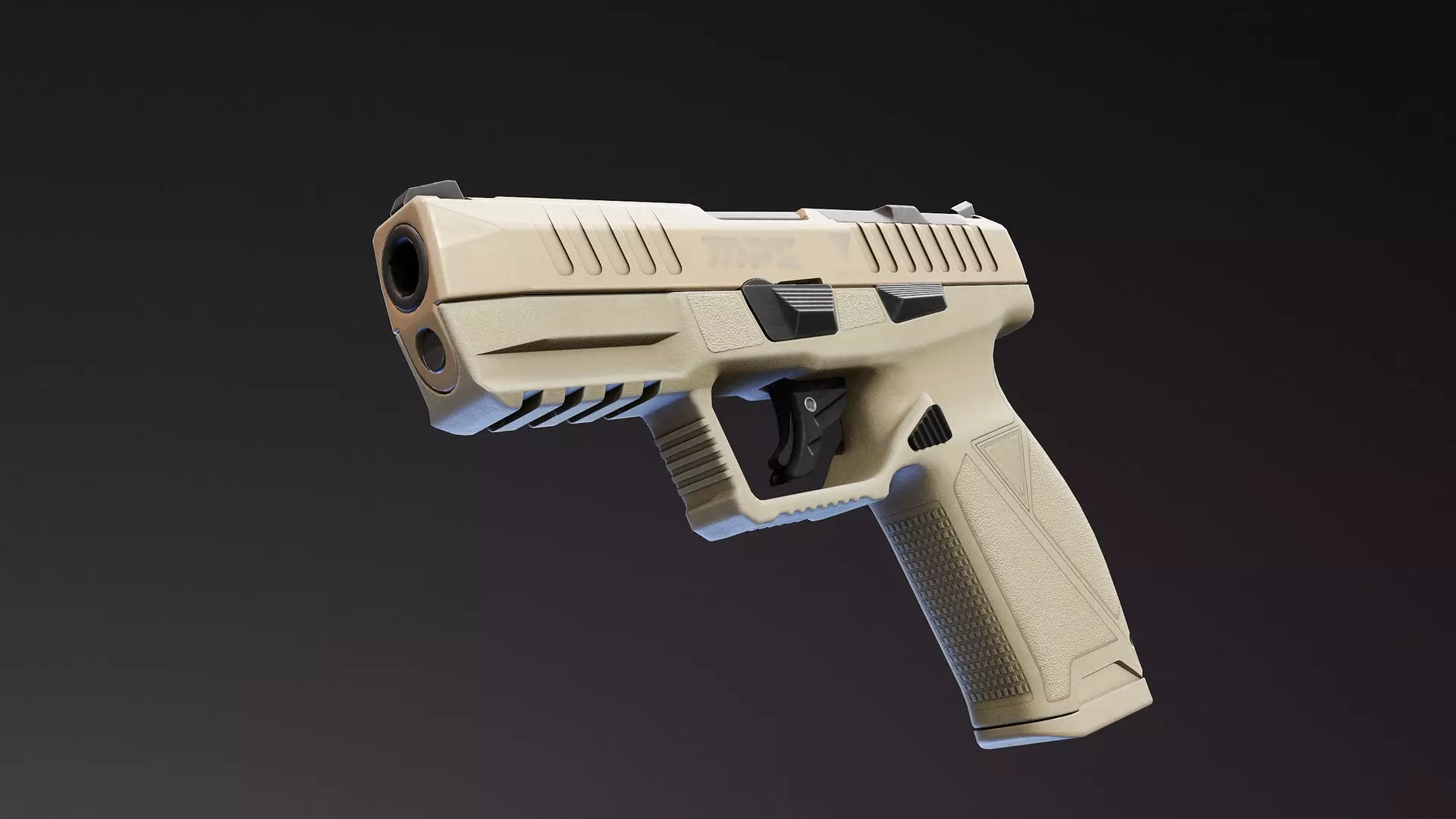 FB MPS Pistol Low-poly 3D model_5