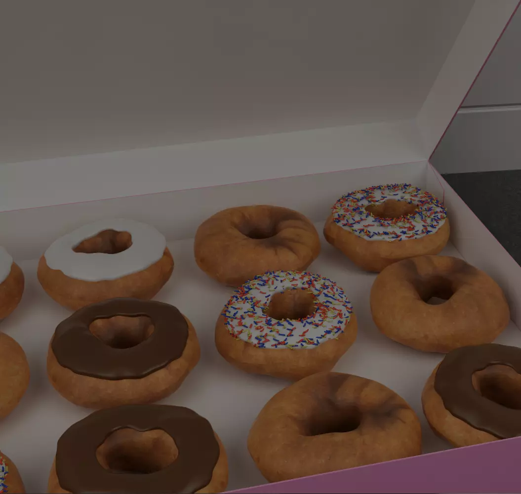 Dozen Donuts 3D model_3