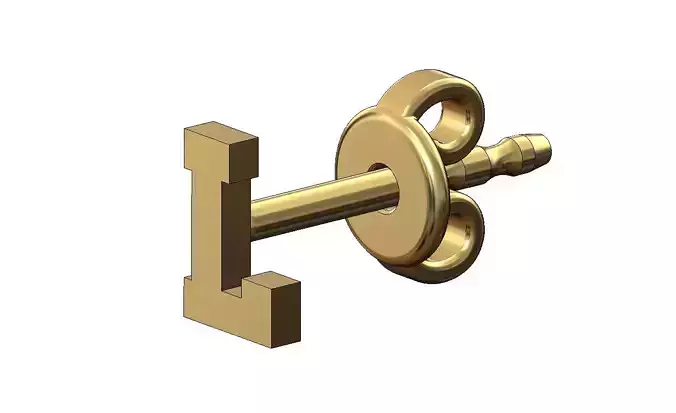 L letter varsity font stud earring