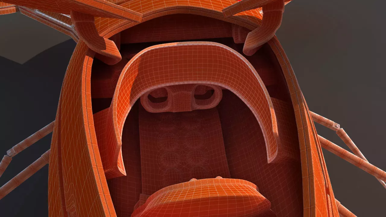 Futuristic Jet Vehicle 3D model_49