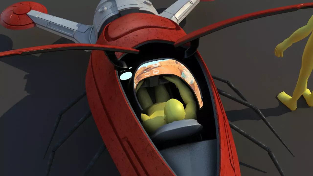 Futuristic Jet Vehicle 3D model_30