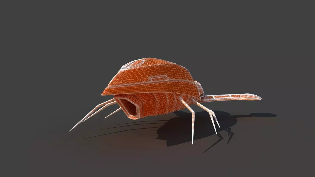 Futuristic Jet Vehicle 3D model_37