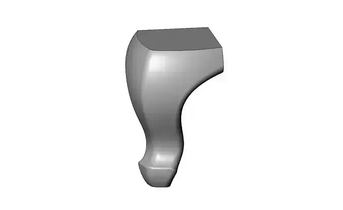 Cabriole classic queen Anne baroque wodden leg  3D print model