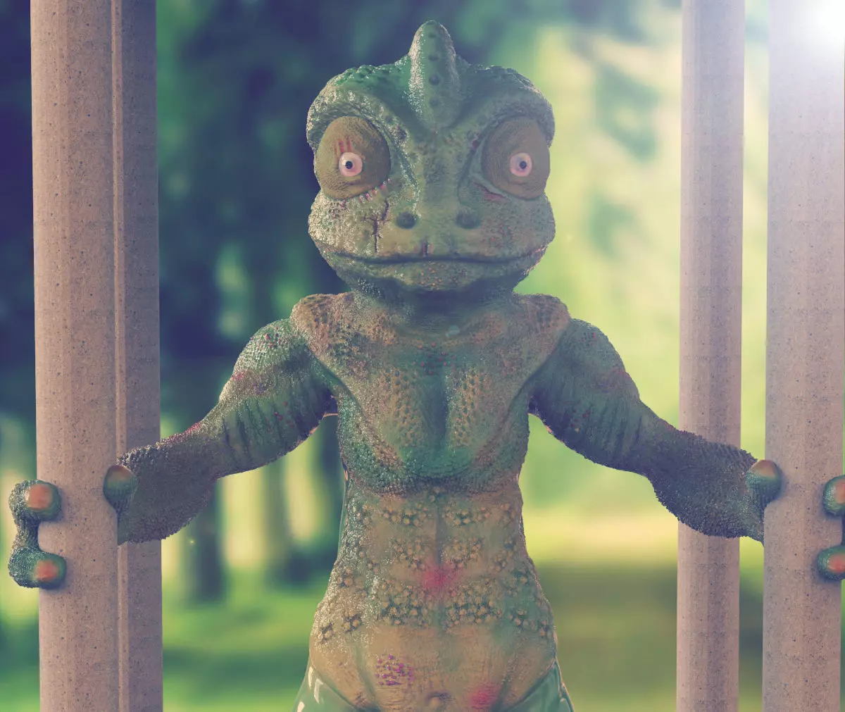 CHAMELEON lizard figurine 3D print model