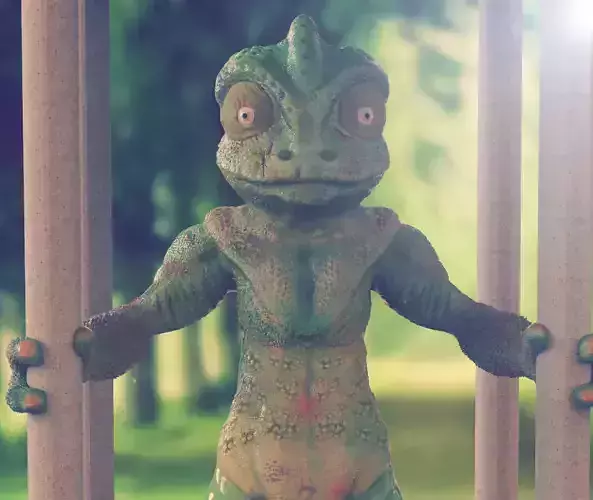 CHAMELEON lizard figurine