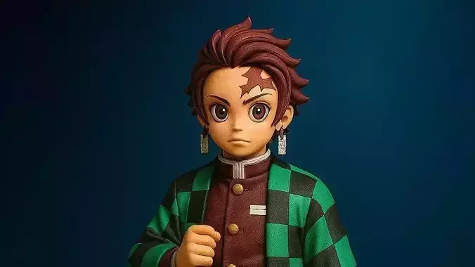 Tanjiro Kamado Demon Slayer Standing 3D Print Model