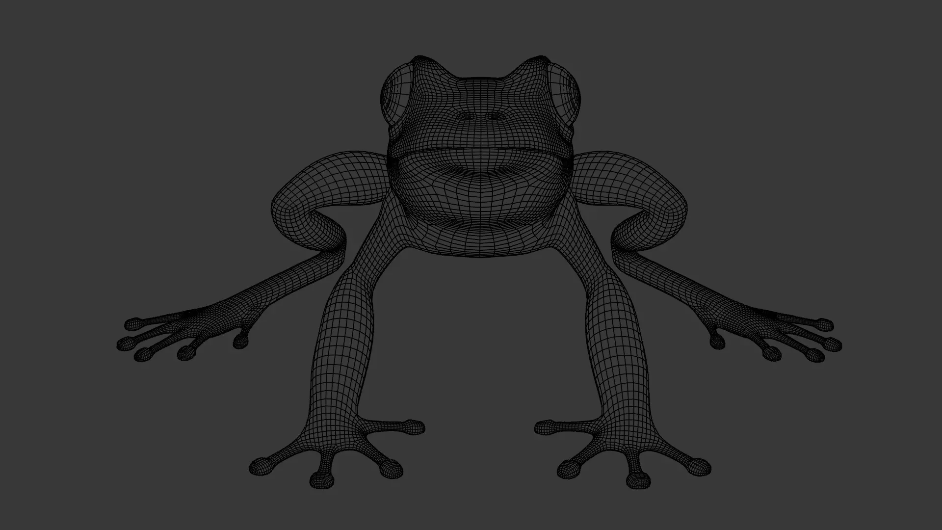 Tree Frog Low-poly 3D model_34