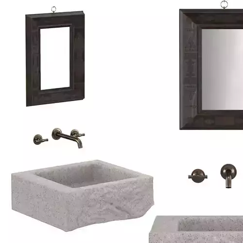  Vintage Bathroom Set 3D model