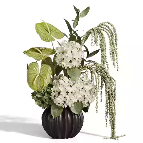 Ivory Hydrangea in a Calm Floral Scene