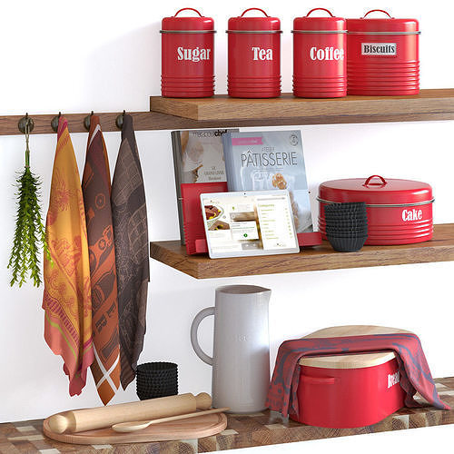 Typhoon Vintage Kitchen Red 2 3D model