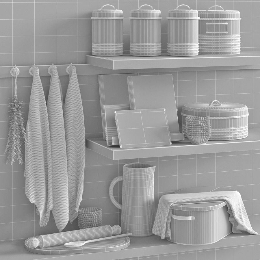 Typhoon Vintage Kitchen Red 2 3D model_2