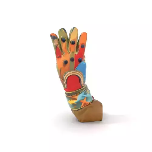 Colorful Star Pattern Glove Model Pack Low-poly 3D model