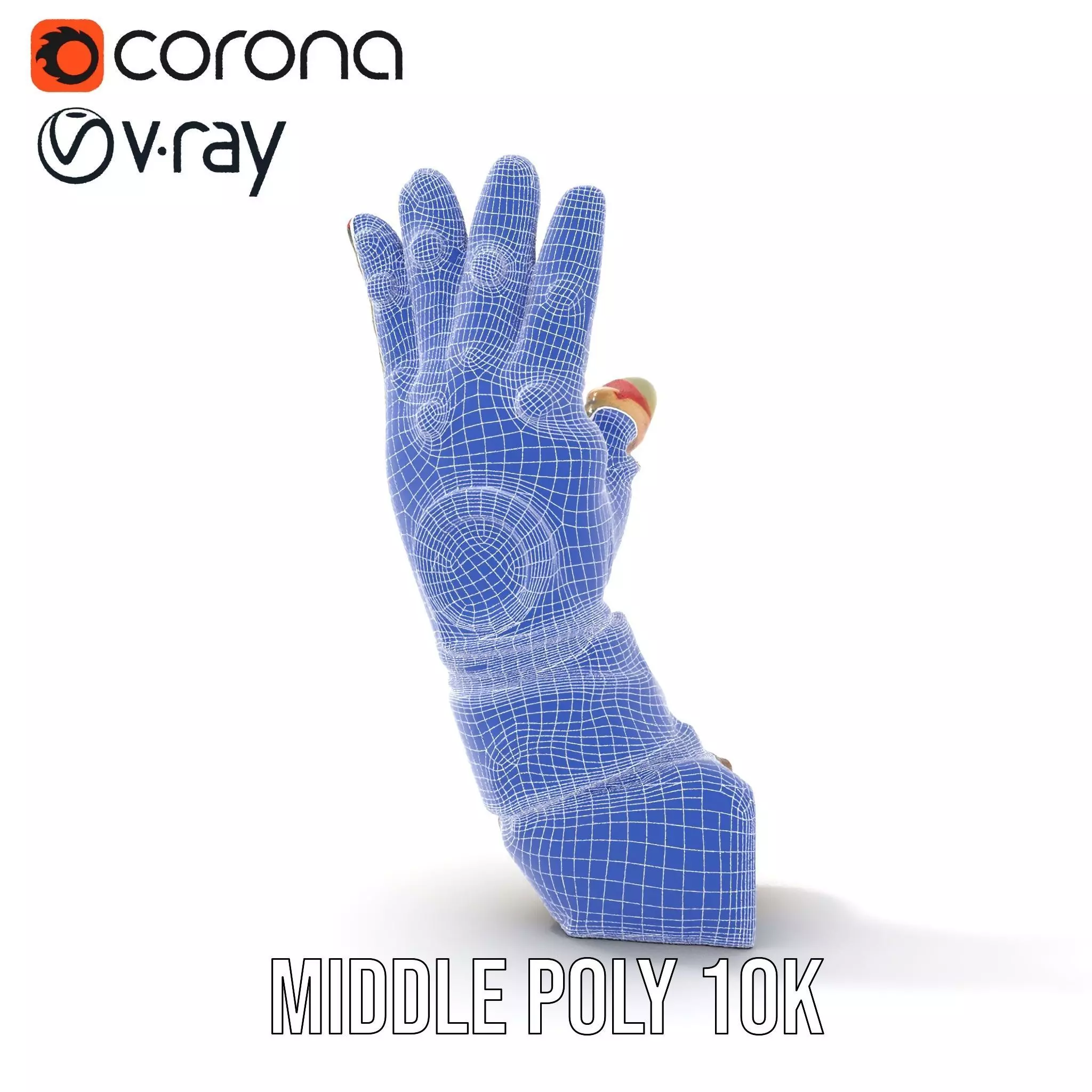 Colorful Star Pattern Glove Model Pack Low-poly 3D model_26