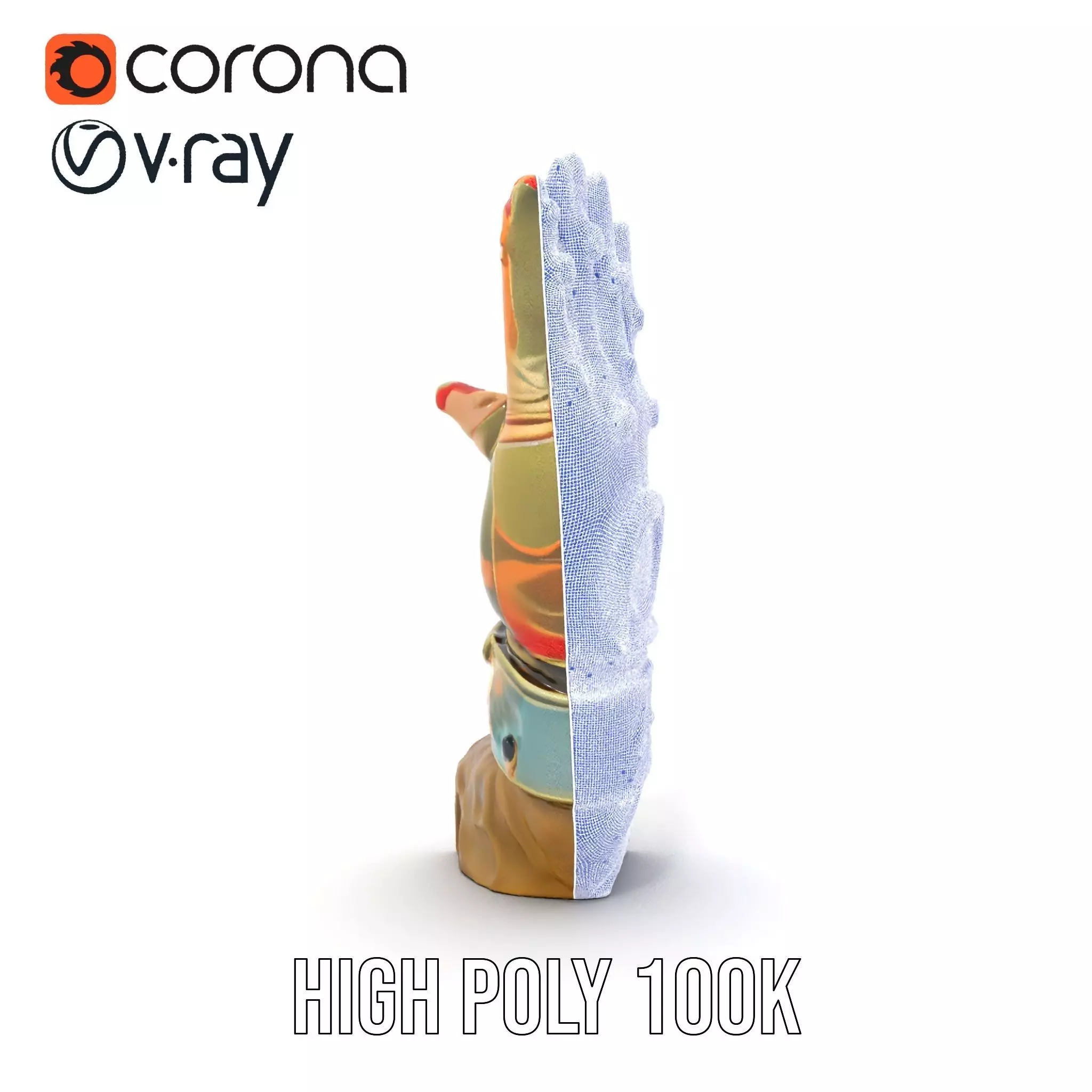 Colorful Star Pattern Glove Model Pack Low-poly 3D model_25