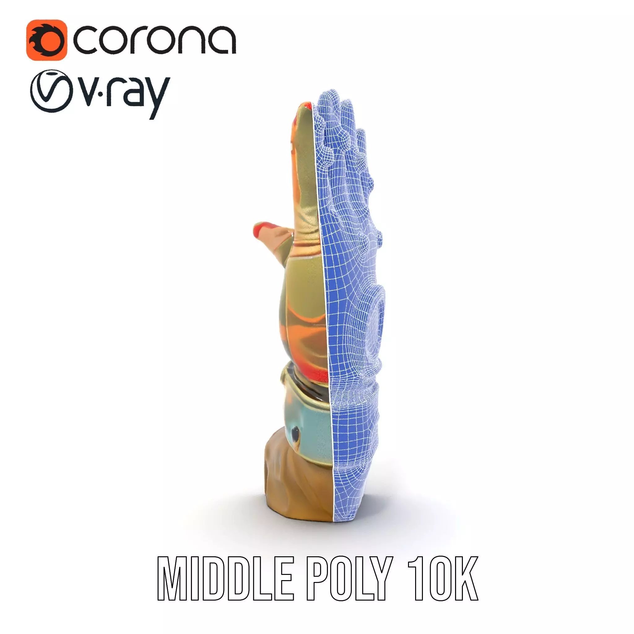 Colorful Star Pattern Glove Model Pack Low-poly 3D model_29