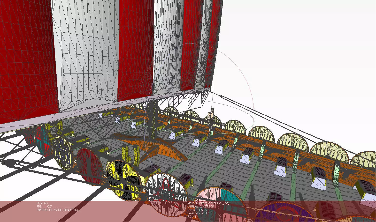 Drakkar is a Viking warship by Oseberg ship 820 AD 3D model_32