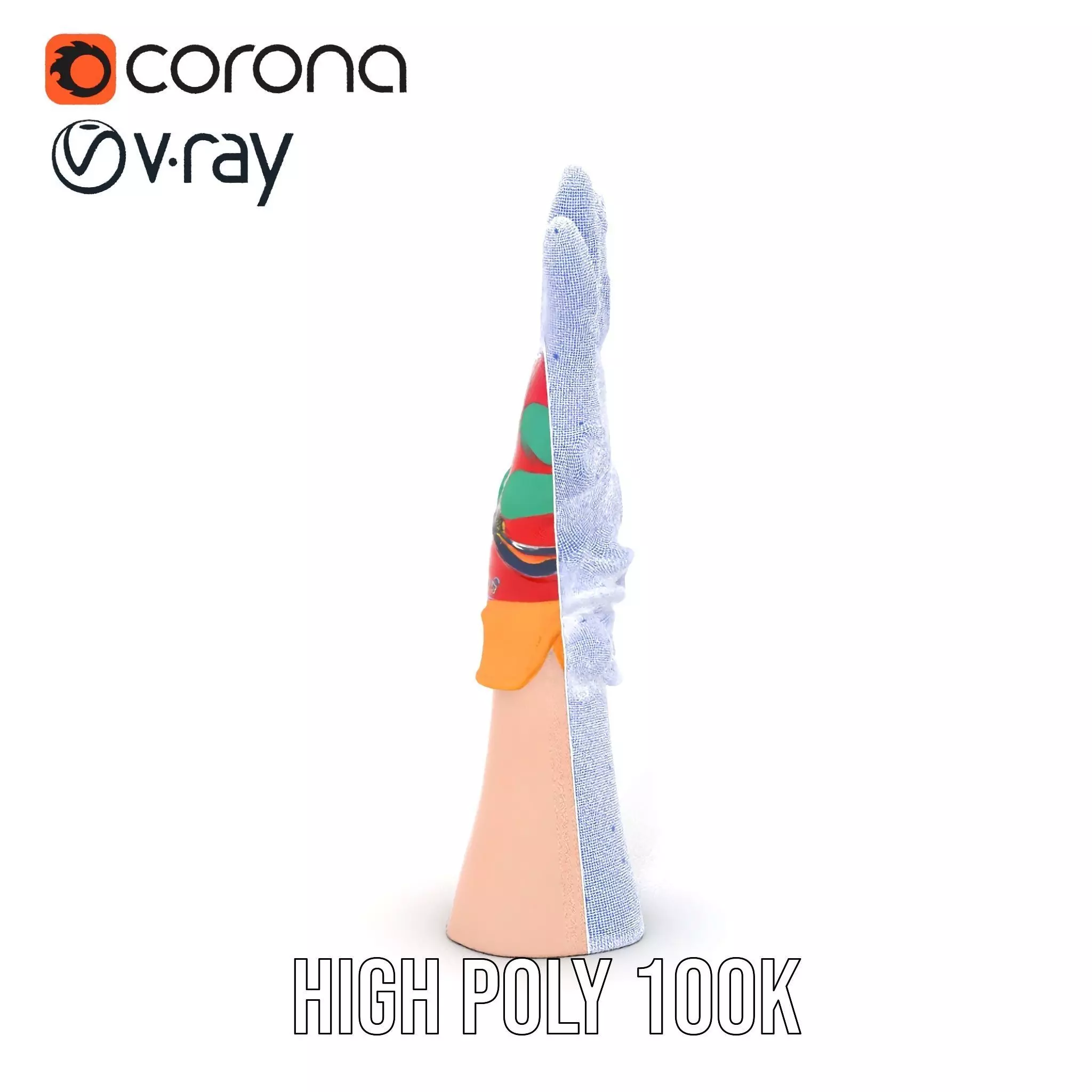 Vibrant Multicolor Glove Model Pack Low-poly 3D model_28