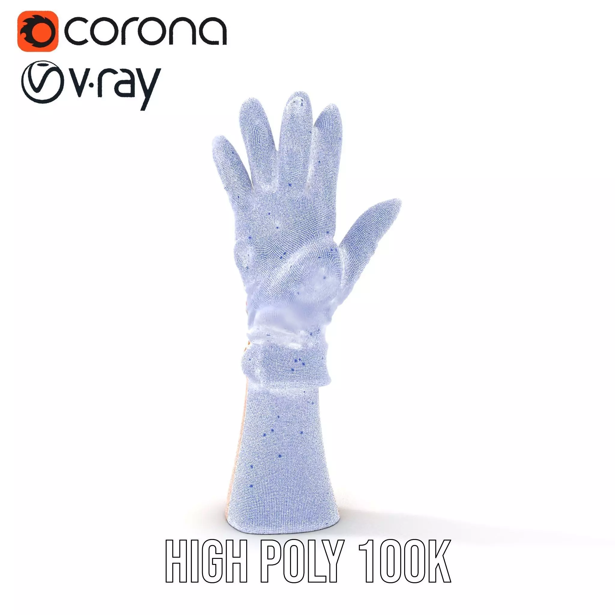 Vibrant Multicolor Glove Model Pack Low-poly 3D model_23