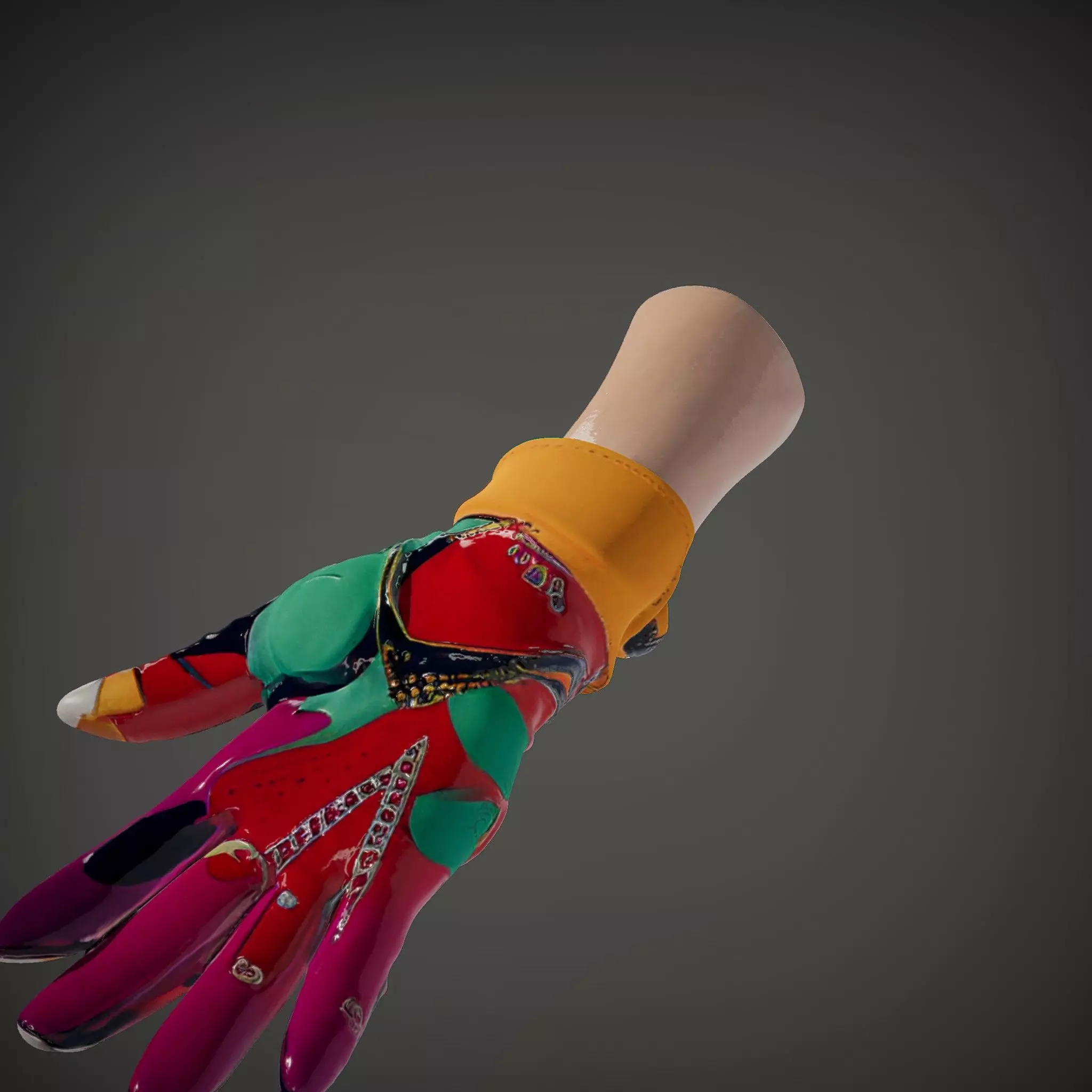 Vibrant Multicolor Glove Model Pack Low-poly 3D model_34