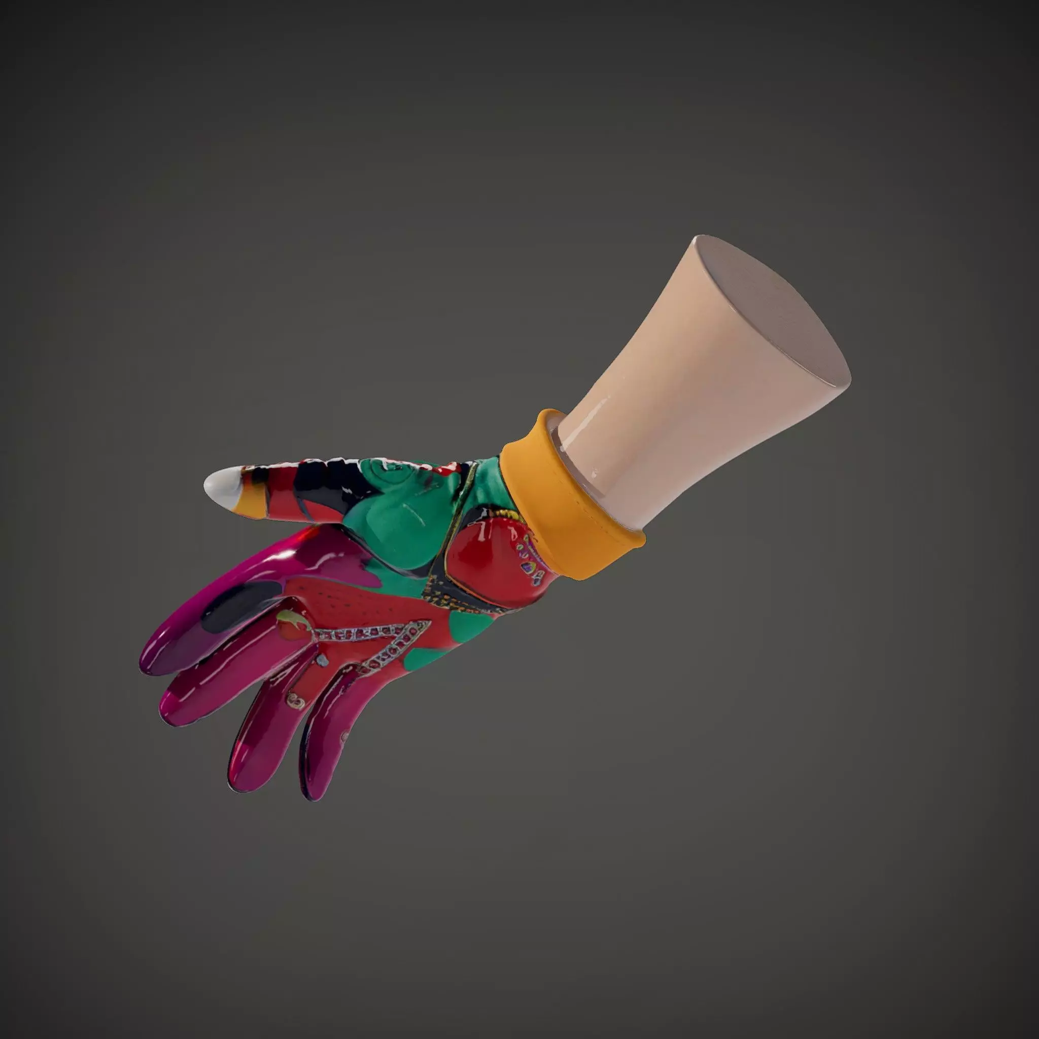 Vibrant Multicolor Glove Model Pack Low-poly 3D model_33