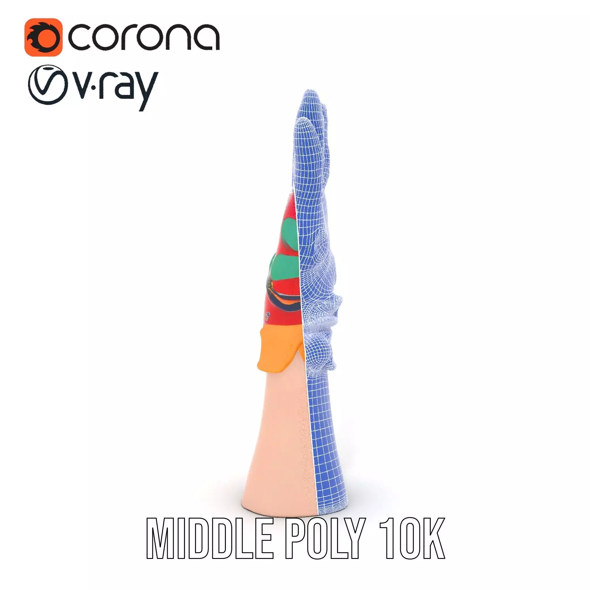 Vibrant Multicolor Glove Model Pack Low-poly 3D model_26