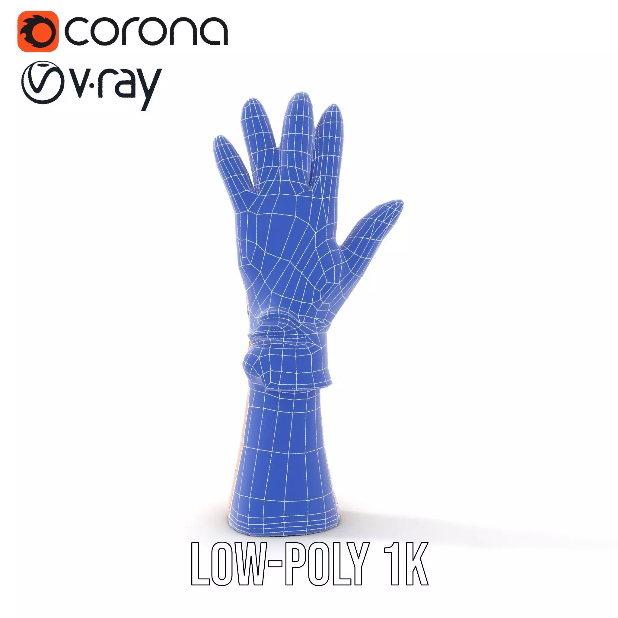 Vibrant Multicolor Glove Model Pack Low-poly 3D model_30