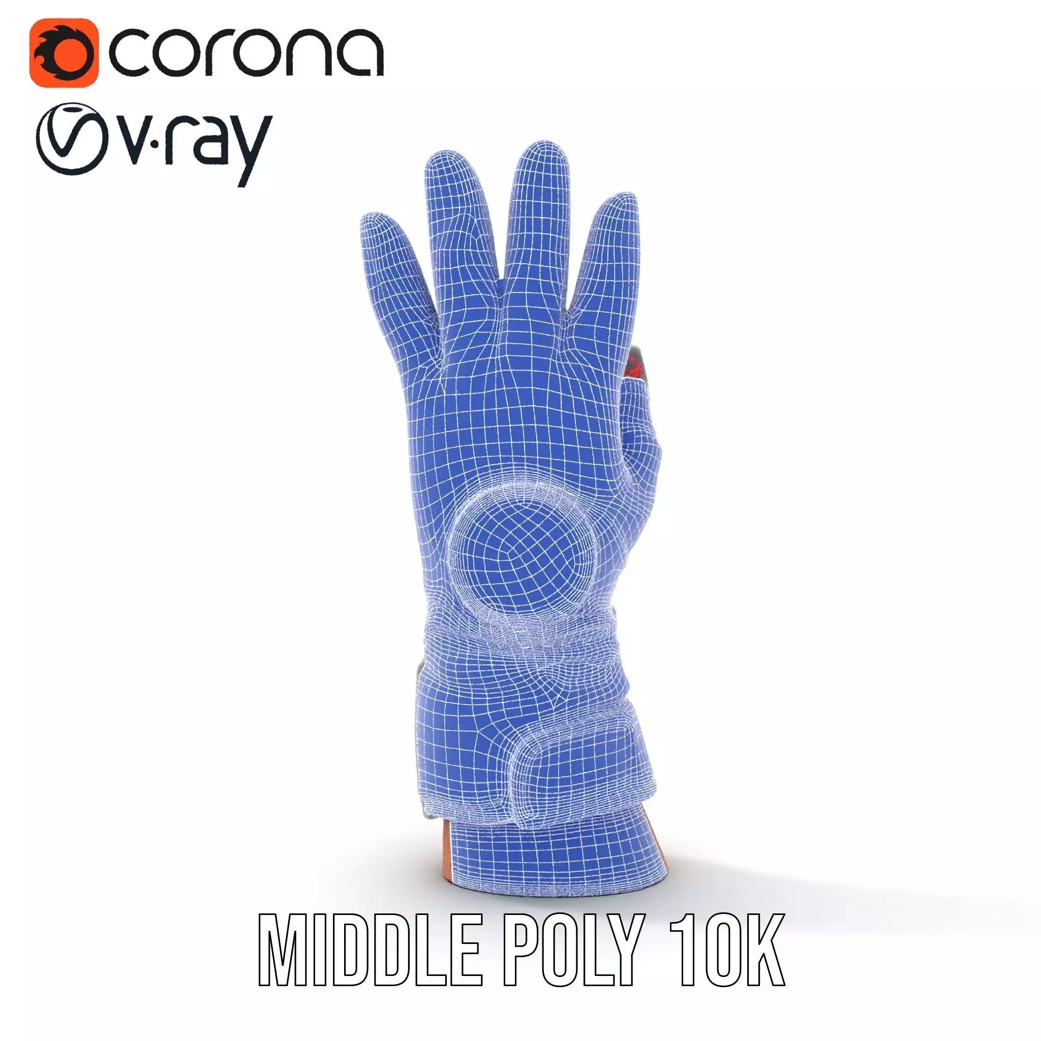 Colorful Camouflage Winter Glove Model Pack Low-poly 3D model_21