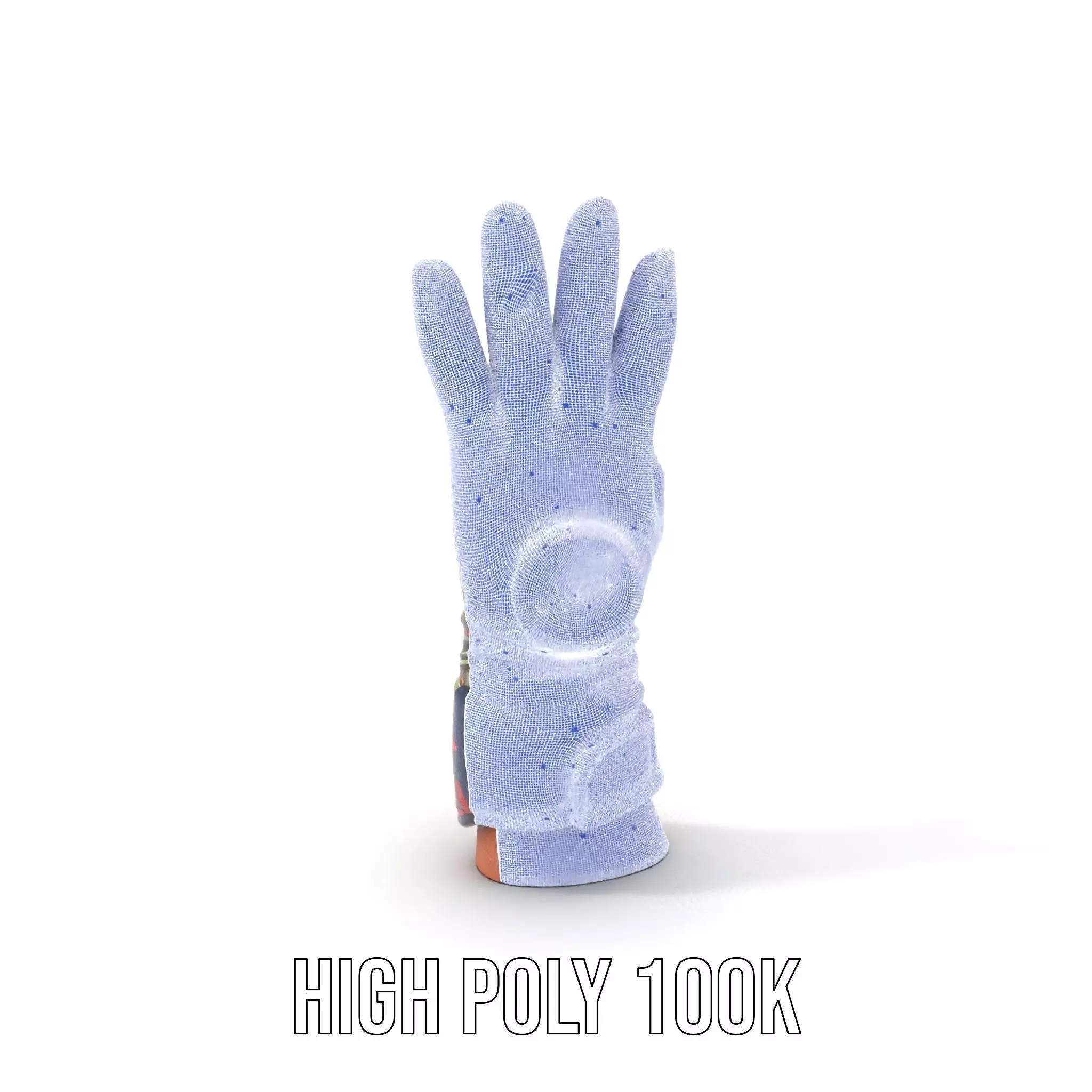 Colorful Camouflage Winter Glove Model Pack Low-poly 3D model_4